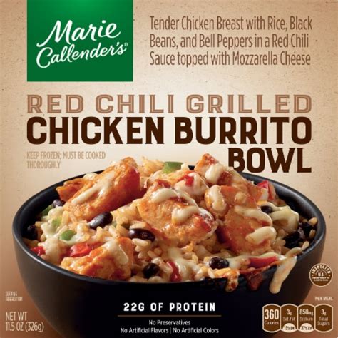 Marie Callenders Red Chili Grilled Chicken Burrito Bowl Frozen Meal