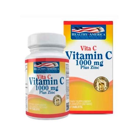 Vitamina C Mg Zinc X Caps Healthy America Natureza