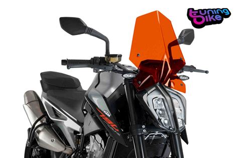 PUIG WINDSCHUTZSCHEIBE NAKED N G SPORT FUR KTM 890 R DUKE 2021 ORANGE