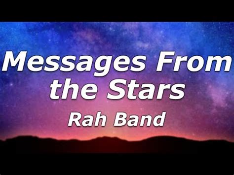 Rah Band Messages From The Stars Lyrics I Get Messages From The