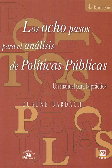 Libro Los ocho pasos para el análisis de políticas públicas Eugene