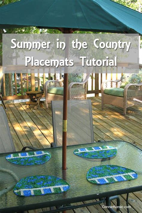 Country Placemats And Table Topper Tutorial Freemotion By The River