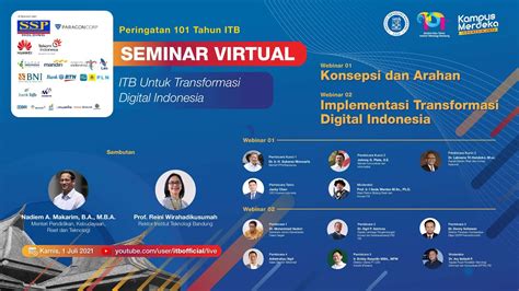 Seminar Virtual Itb Untuk Transformasi Digital Indonesia Youtube