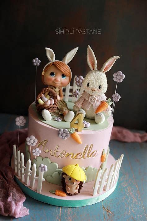 Pink Easter Cake Decorated Cake By Sihirli Pastane CakesDecor