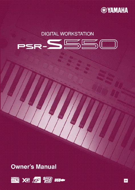 Yamaha Psr S550 Keyboard User Manual Service Manual Download