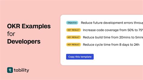 Simple Okrs Examples For Software Developers Tability