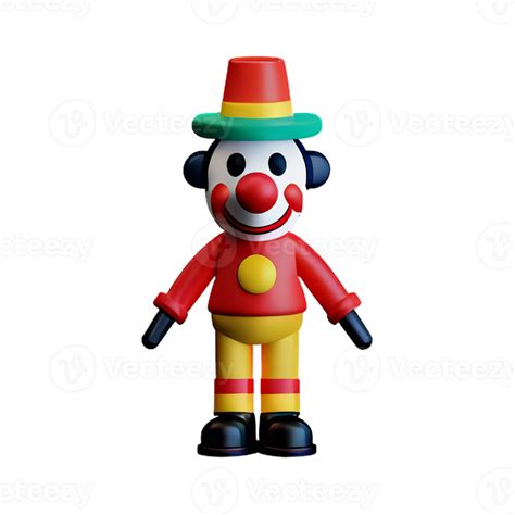 Clown 3d Rendering Icon Illustration 29170774 Png