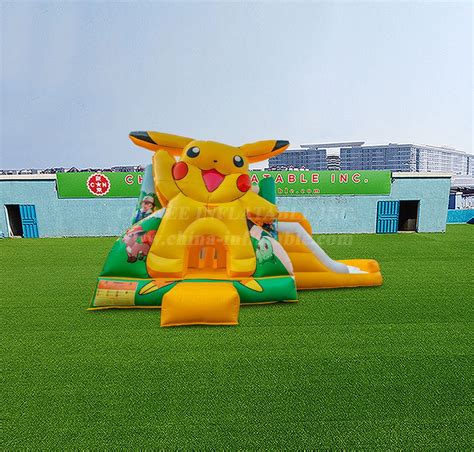 T2 4444 Pokémon Pikachu Bouncy Castle With Slide Best Professional