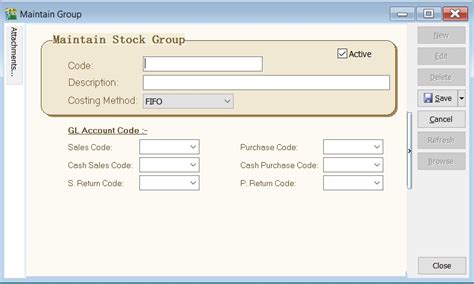 Maintain Stock Group Estream Software