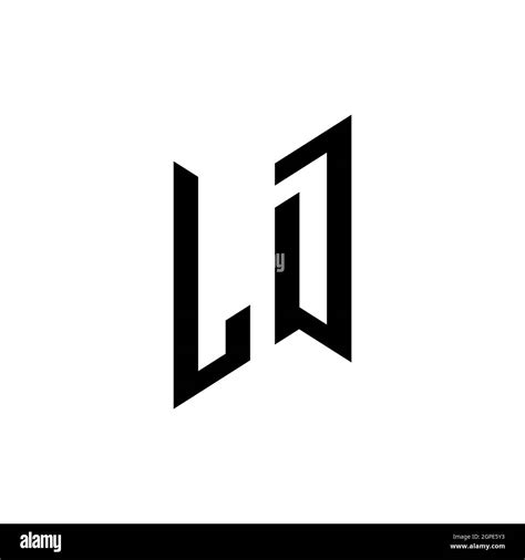 LD Monogram geometric shape style template. Monogram initial design ...