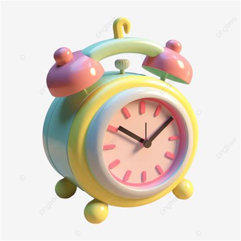 Alarm Clock Cute Cartoon Three Dimensional Illustration Alarm Clock