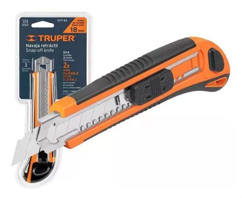 Cutter Con Grip Truper Navaja De Acero