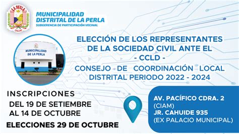 Elección de los representantes de la sociedad civil ante el CCLD de La