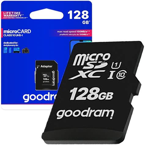 Goodram Microcard Gb Karta Pami Ci Micro Sd Xc Uhs I Klasa