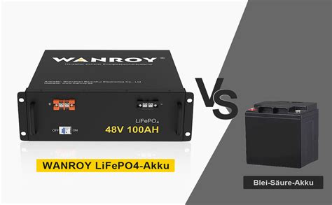 WANROY 48V 100Ah LiFePO4 Akku 100A BMS PV Batteriespeicher 5kWh 4000