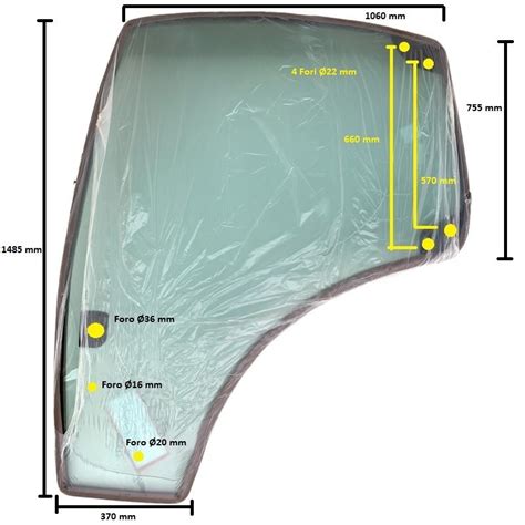 Vetro Sportello Sinistro Trattore New Holland Steyr Case Ih