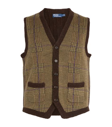 Polo Ralph Lauren Wool Tweed Sweater Vest Harrods Us