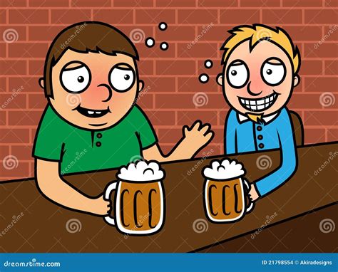 Drunk Alcoholic Men Drinking Beer In Bar Stock Illustration Illustration Of Drink Adult 21798554