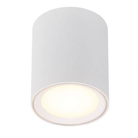 Fallon Long Plafonnier M Tal Et Plastique Blanc Led Integr E K