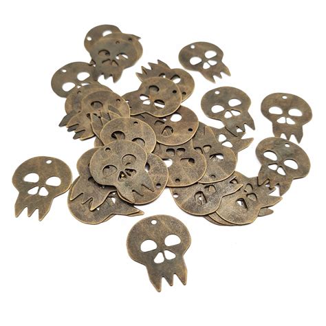 Calavera Chapa Chica Bronce Kaizen Bijoux