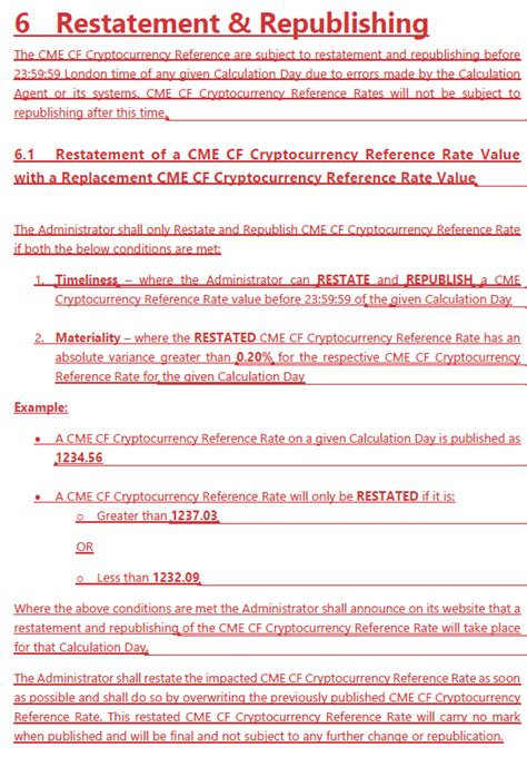 The Consultation On Changes To The Methodology Of The Cme Cf