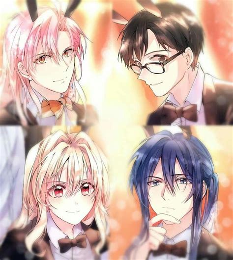 Three Anime Characters With Glasses And Bow Ties