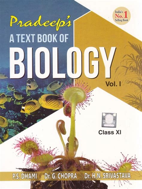 Pradeep S A Textbook Of Biology For Class 11 Set Of 2 Volumes By G