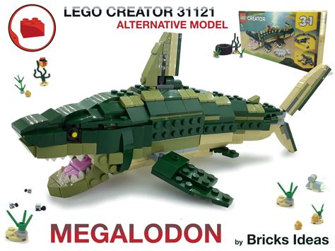 LEGO MOC Big shark or Megalodon - Lego Creator 31121 by Bricks Ideas | Rebrickable - Build with LEGO