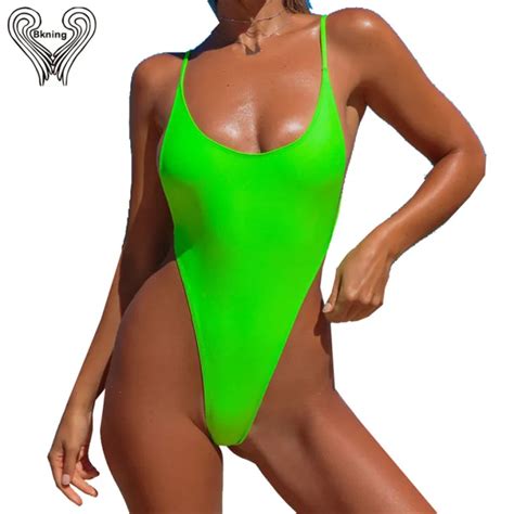 Bkning Thong Swimsuit One Piece Bathing Suits Tanga Stylish 2022 High