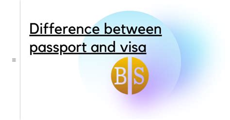 What Is The Difference Between Passport And Visa