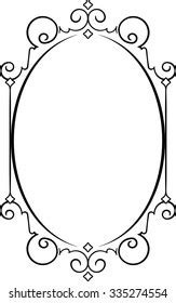 Antique Vintage Oval Frame Blank Space Stock Vector Royalty Free