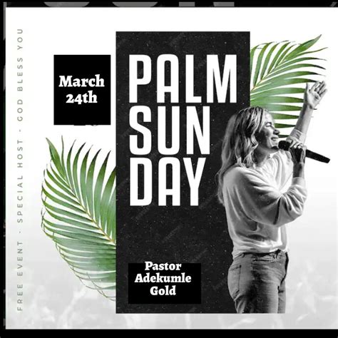 Palm Sunday Flyer Template Postermywall