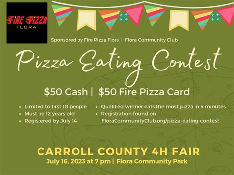 Pizza Eating Contest | Flora Community Club