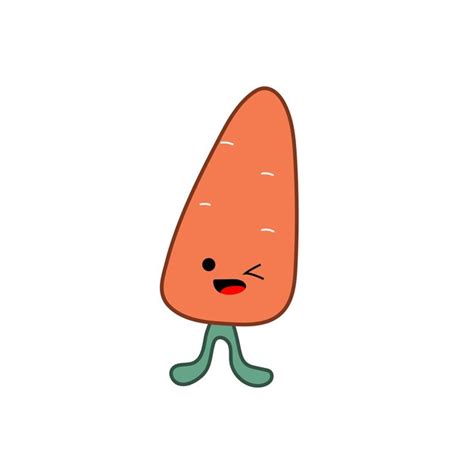 Premium Vector Cute Adorable Character Smiling Carrot