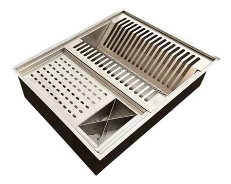 Calha Quadrada Canal Organizador Embutir Mida Inox X Cm