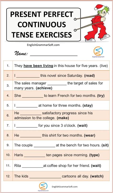 Present Perfect Continuous Tense Rules Structure And Examples Englishgrammarsoft