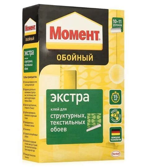 Клей обойный Момент Экстра для структурных, текстильных обоев | отзывы