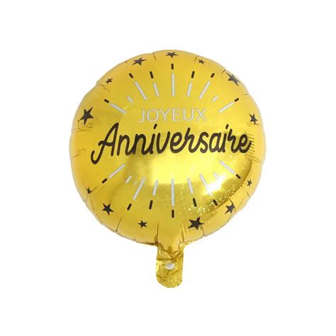 Ballon Joyeux Anniversaire Or