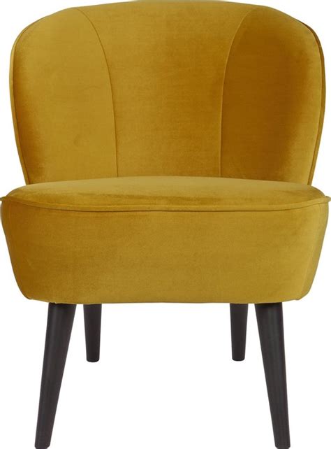 Woood Sara Fauteuil Velvet Oker X X Bol