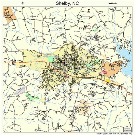 Shelby North Carolina Street Map 3761200