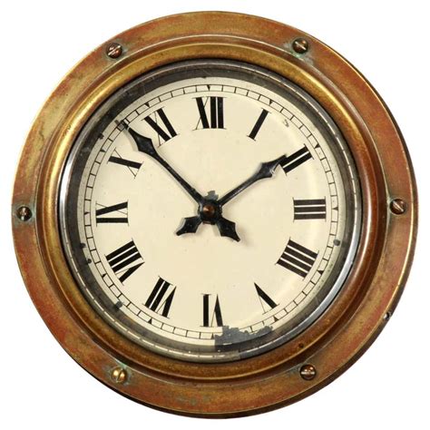 Brass Ships Bulkhead Clock For Sale At 1stdibs