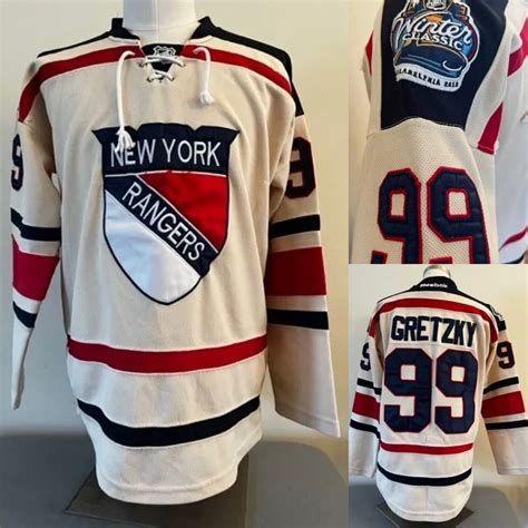 Wayne Gretzky 99 New York Rangers Winter Classic Jersey Reebok CCM