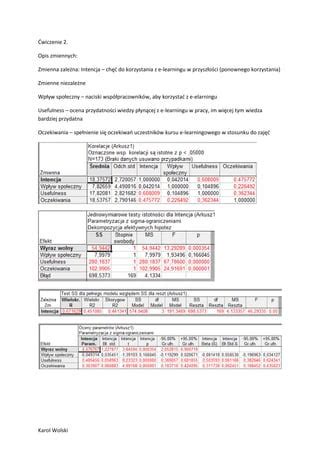 Wiczenia Analiza Regresji Pdf