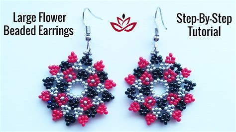 Large Seed Beads Flower Earrings Tutorial How To Make Seed Beads Earrings Youtube