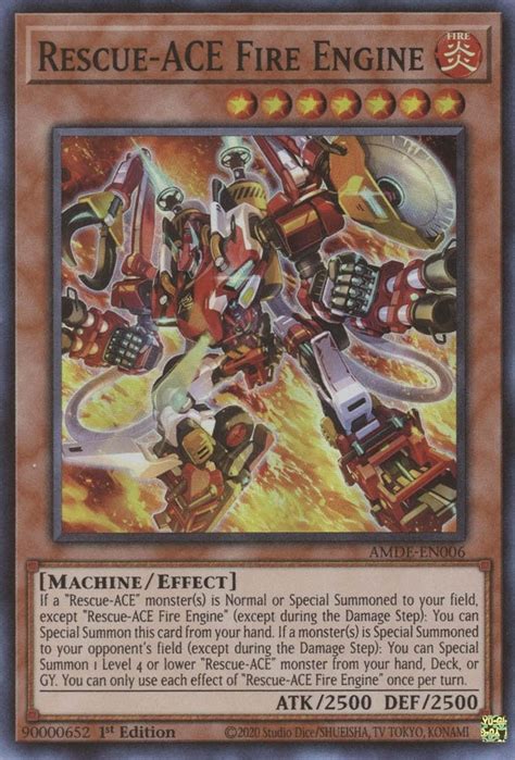 Rescue ACE Fire Engine Amazing Defenders YuGiOh