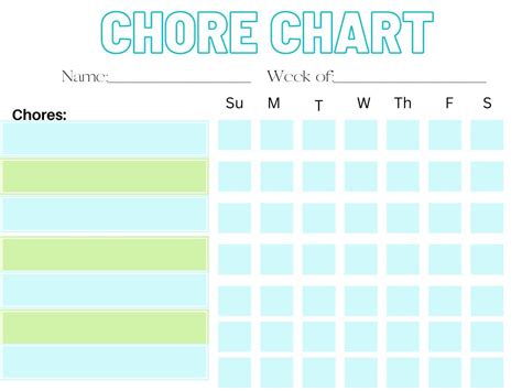 Chore Chart - Etsy