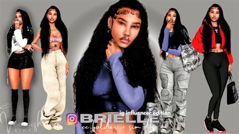 The Sims 4 Cas Cc Links Sim Dl Brielle Ig Influencer Outfit Lookbook