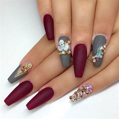 Burgundy Matte Nails Designs That Drop Your Jaw Off Matte Nails