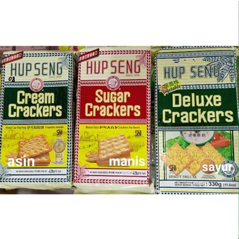 Jual Biskuit Malaysia HUP SENG Sugar Cream Crackers 428 Gram