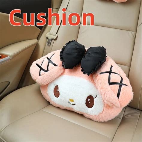 Jiayi Sanrio Cute Kuromi My Melody Headrest Seat Belt Cover For Car